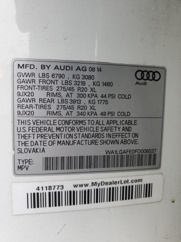 VIN WA1LGAFE0FD006037 2015 AUDI Q7 no.12