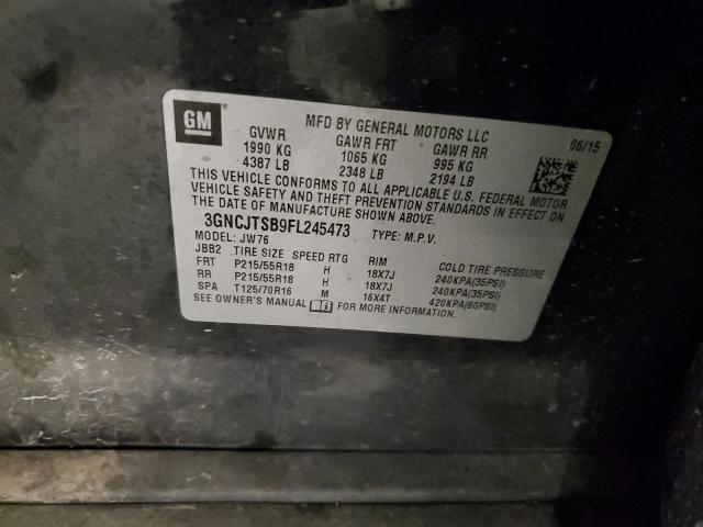 2015 CHEVROLET TRAX - 3GNCJTSB9FL245473