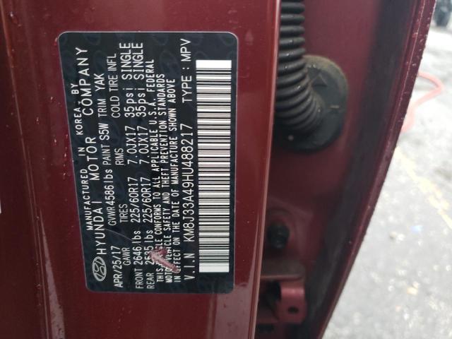 2017 HYUNDAI TUCSON LIM - KM8J33A49HU488217