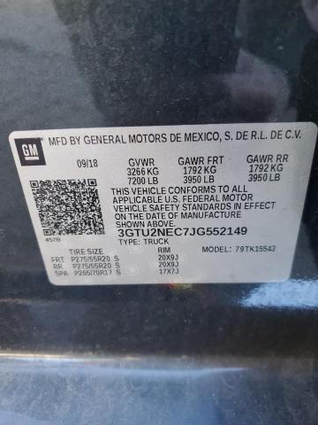 2018 GMC SIERRA K15 - 3GTU2NEC7JG552149