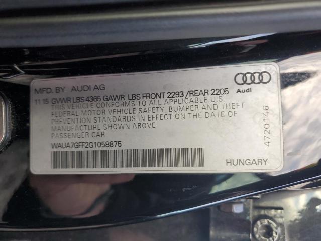 VIN WAUA7GFF2G1058875 2016 AUDI A3 no.12