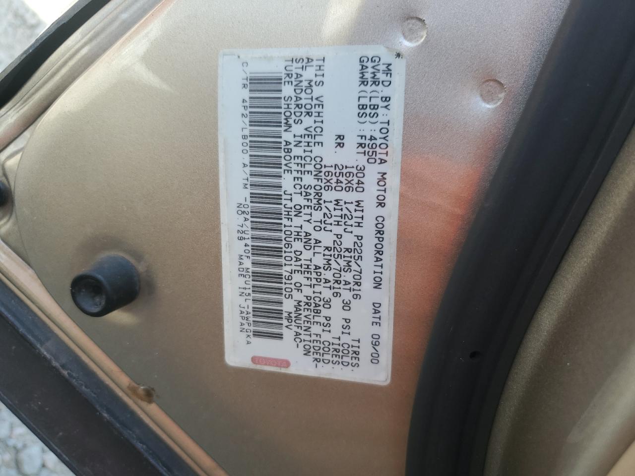 Lot #3045796672 2001 LEXUS RX 300