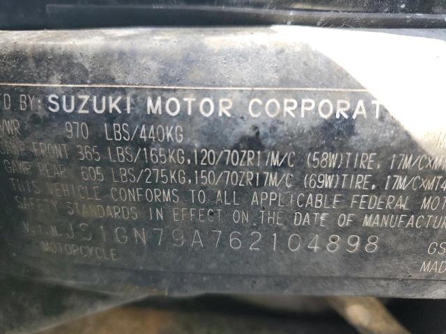 2006 SUZUKI GSX600 F JS1GN79A762104898