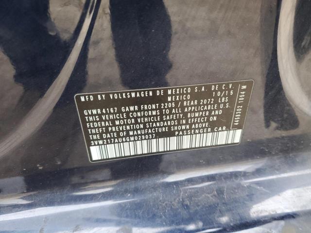 2016 VOLKSWAGEN GOLF S/SE 3VW217AU6GM029037