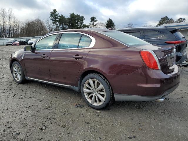 LINCOLN MKS 2009 maroon  gas 1LNHM93R29G612450 photo #3