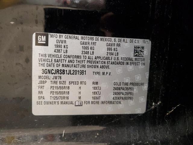 2018 CHEVROLET TRAX PREMI 3GNCJRSB1JL201981