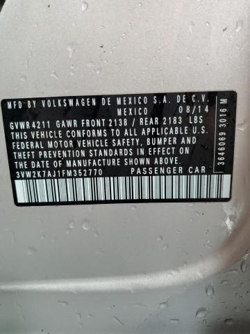 2015 VOLKSWAGEN JETTA BASE - 3VW2K7AJ1FM352770