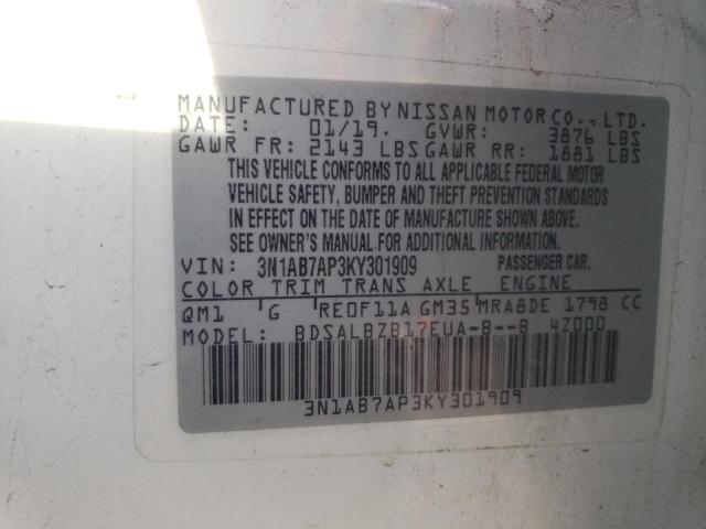 2019 NISSAN SENTRA S - 3N1AB7AP3KY301909