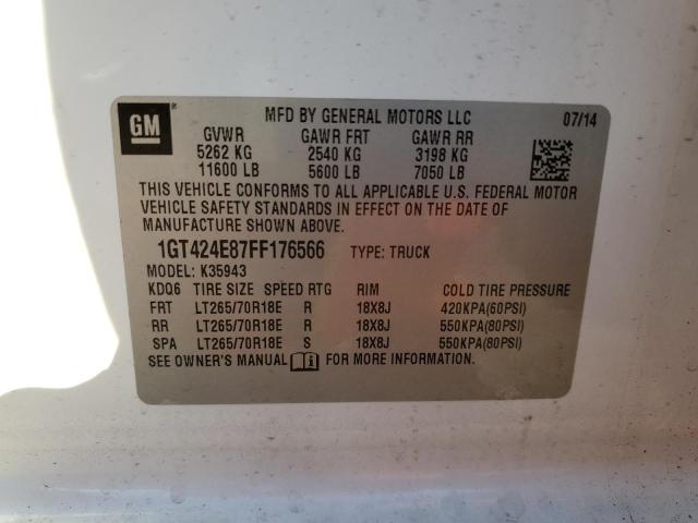 2015 GMC SIERRA K35 - 1GT424E87FF176566