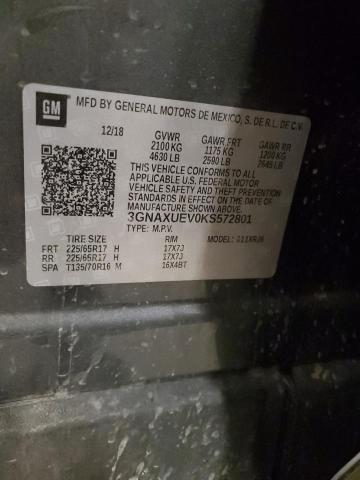 2019 CHEVROLET EQUINOX LT - 3GNAXUEV0KS572801