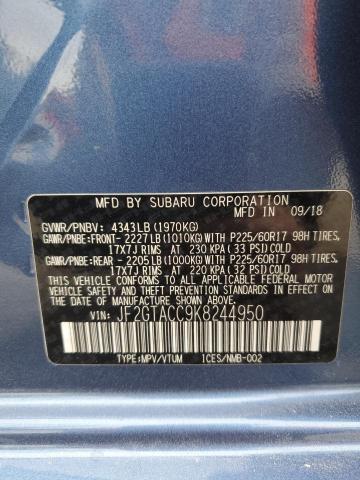2019 SUBARU CROSSTREK - JF2GTACC9K8244950