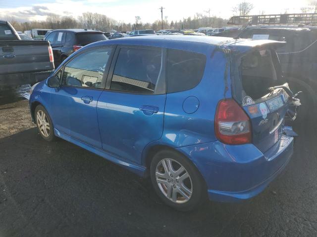 HONDA FIT S 2007 blue  gas JHMGD38697S022007 photo #3