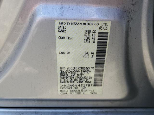 2015 NISSAN ALTIMA 2.5 - 1N4AL3AP1FC451797