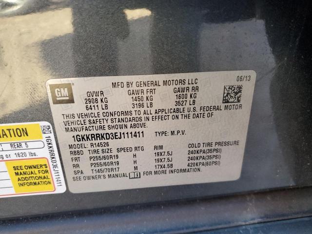 VIN 1GKKRRKD3EJ111411 2014 GMC ACADIA no.13