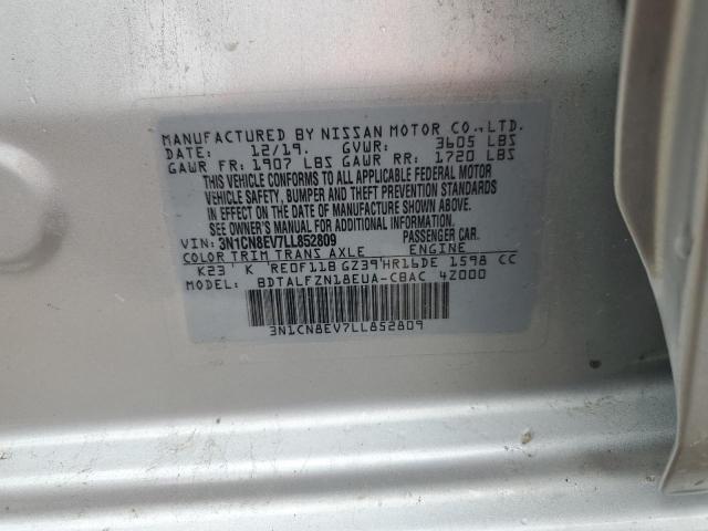 2020 NISSAN VERSA SV 3N1CN8EV7LL852809