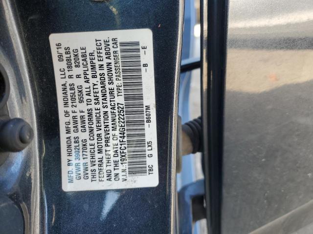 2016 HONDA CIVIC EX - 19XFC1F44GE222527