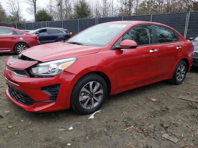 KIA RIO LX 2021 red  gas 3KPA24AD9ME382372 photo #1