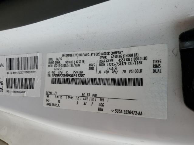 VIN 1FDRF3G60KEF41357 2019 FORD F350 no.13