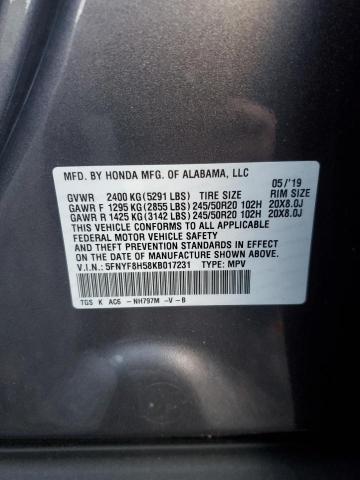 2019 HONDA PASSPORT E - 5FNYF8H58KB017231