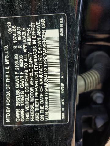 2021 HONDA CIVIC SPOR SHHFK7H94MU204192
