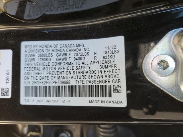 2023 HONDA CIVIC SPOR - 2HGFE2F50PH509698