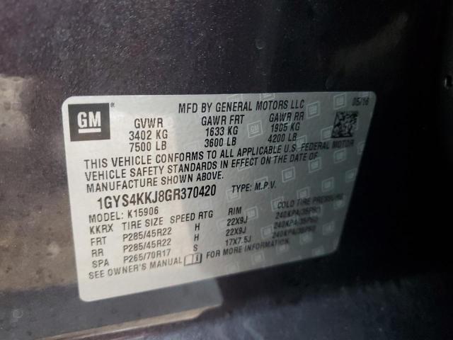 2016 CADILLAC ESCALADE E - 1GYS4KKJ8GR370420