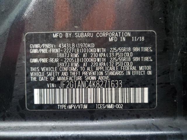2019 SUBARU CROSSTREK - JF2GTANC4K8271633