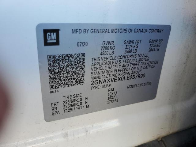 2020 CHEVROLET EQUINOX LT - 2GNAXVEX0L6257990