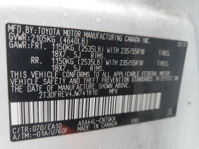 2018 TOYOTA RAV4 LIMIT - 2T3DFREV4JW741810