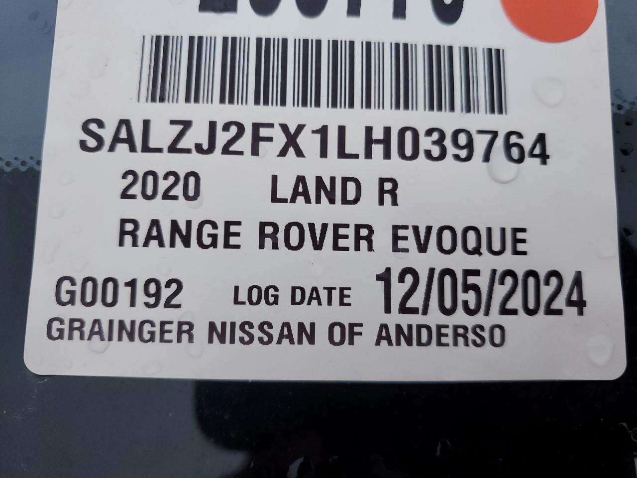 Lot #3037043720 2020 LAND ROVER RANGE ROVE