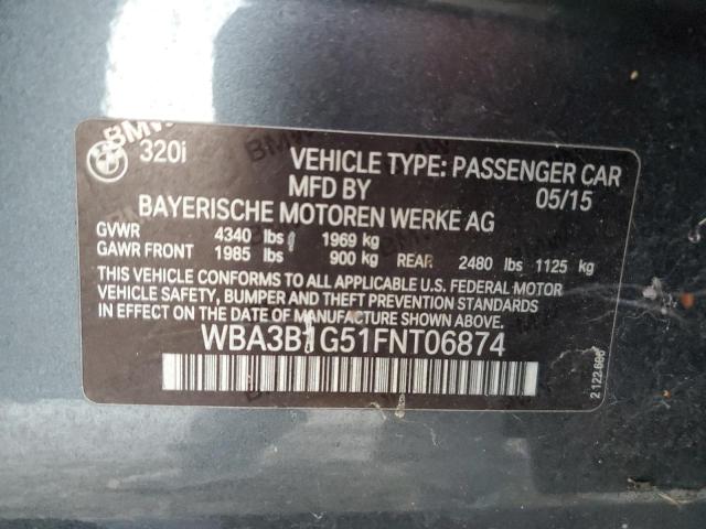 VIN WBA3B1G51FNT06874 2015 BMW 3 SERIES no.12