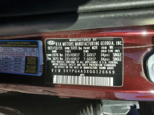 2016 KIA SORENTO LX - 5XYPG4A3XGG126669