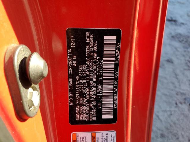 2018 TOYOTA 86 GT JF1ZNAE15J9700227