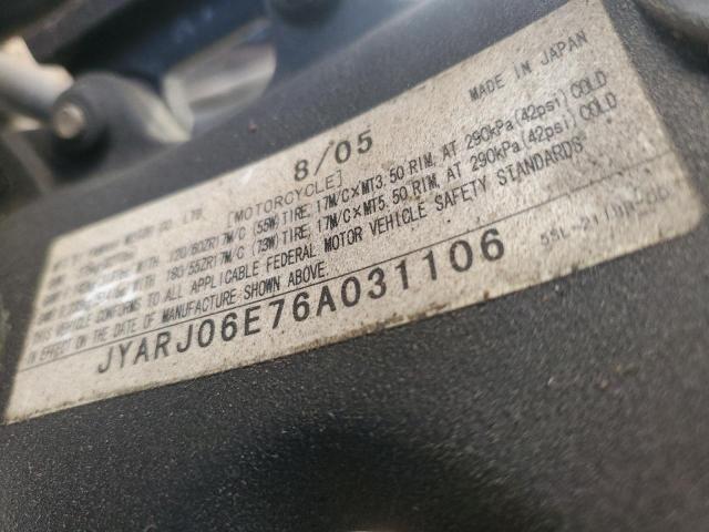 2006 YAMAHA YZFR6 JYARJ06E76A031106