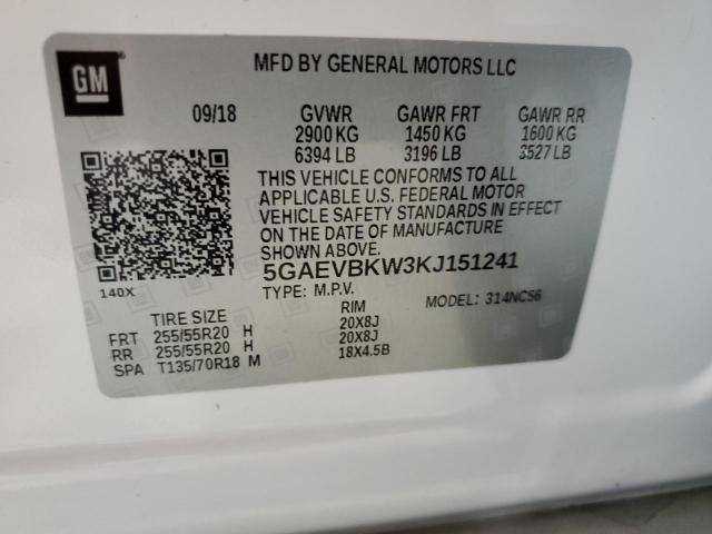 2019 BUICK ENCLAVE PR - 5GAEVBKW3KJ151241