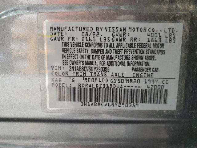 VIN 3N1AB8CV6NY290359 2022 NISSAN SENTRA no.12