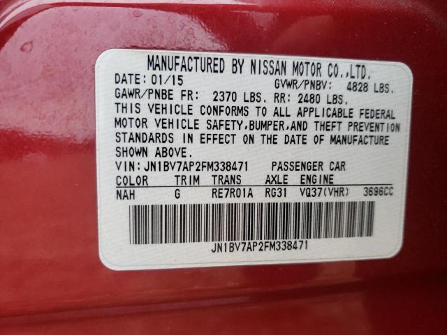 2015 INFINITI Q50 BASE - JN1BV7AP2FM338471