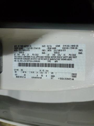 2016 LINCOLN MKC RESERV 5LMCJ3C97GUJ30620