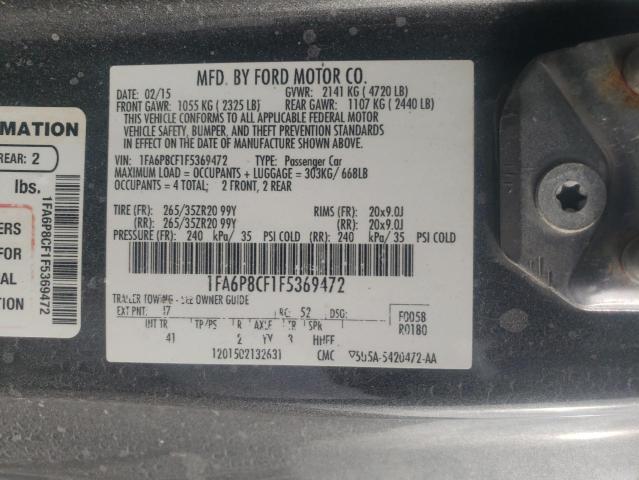 2015 FORD MUSTANG GT - 1FA6P8CF1F5369472
