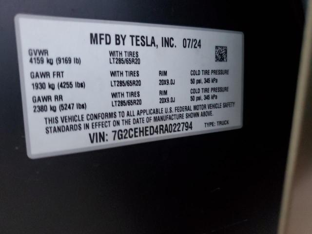 2024 TESLA CYBERTRUCK 7G2CEHED4RA022794