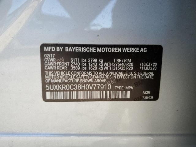 2017 BMW X5 XDRIVE3 - 5UXKR0C38H0V77910