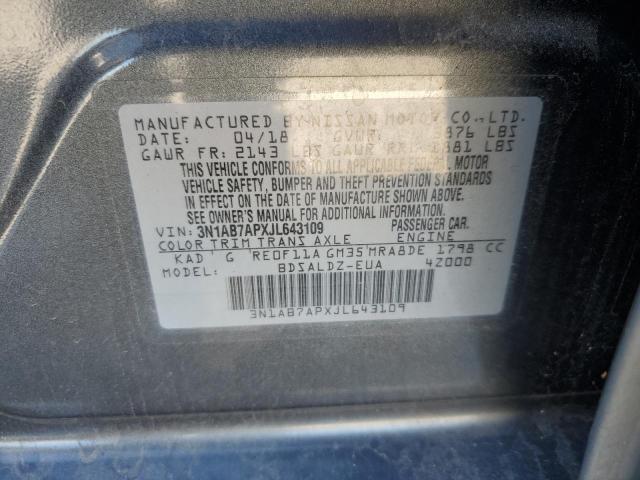 2018 NISSAN SENTRA S - 3N1AB7APXJL643109