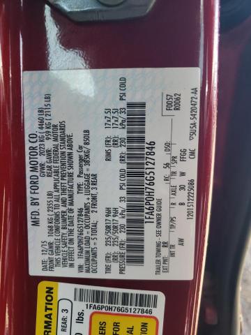 2016 FORD FUSION SE - 1FA6P0H76G5127846