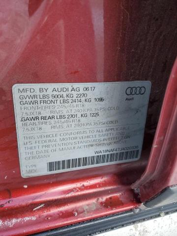 VIN WA18NAF47JA020336 2018 AUDI A4 no.12