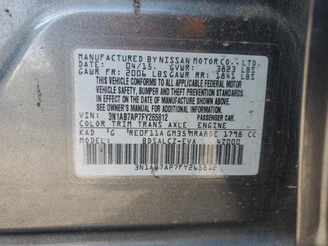 VIN 3N1AB7AP7FY265812 2015 NISSAN SENTRA no.12