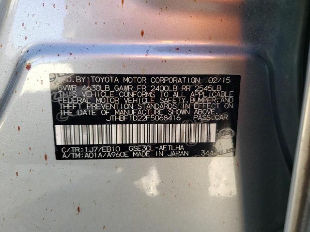 2015 LEXUS IS 250 - JTHBF1D22F5068416