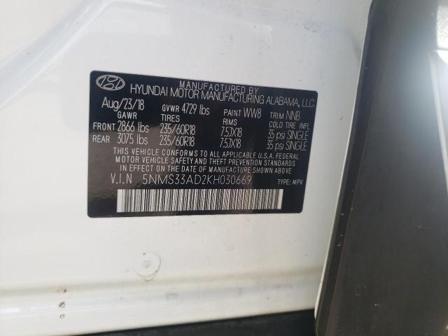 2019 HYUNDAI 80D-9 5NMS33AD2KH030669