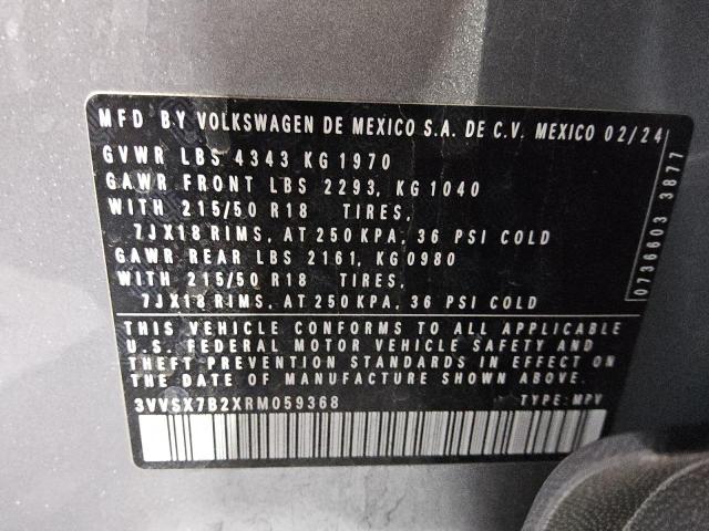 VIN 3VVSX7B2XRM059368 2024 VOLKSWAGEN TAOS SE no.13