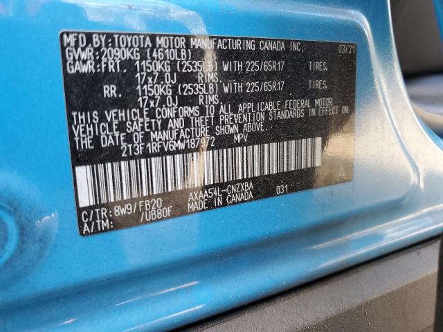 2021 TOYOTA RAV4 LE - 2T3F1RFV6MW187972