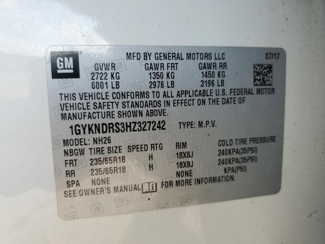 2017 CADILLAC XT5 LUXURY - 1GYKNDRS3HZ327242